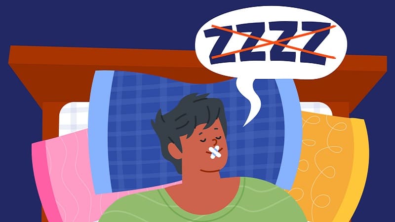 شخص يعاني من صعوبة النوم بسبب مشاكل الأنف